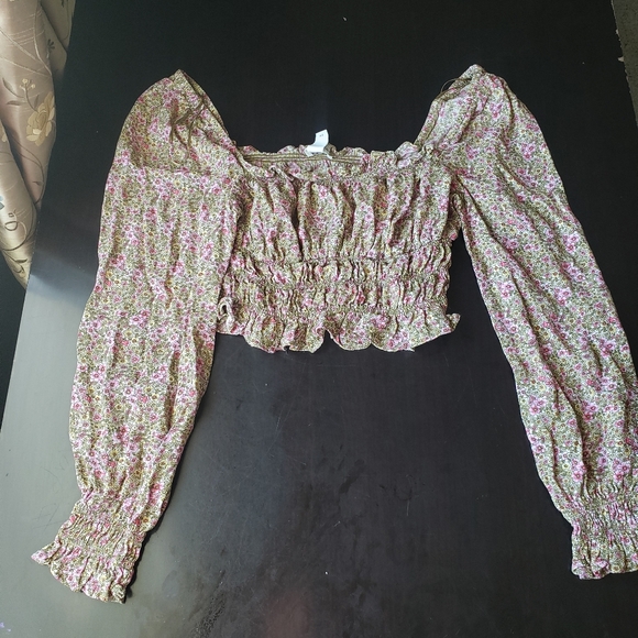 Floral crop top - Picture 2 of 4
